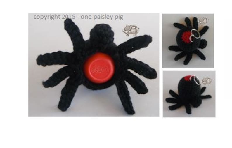 Black Widow eos Lip Balm Holder PDF CROCHET PATTERN image 1