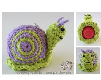 Snail eos Lip Balm Holder - PDF CROCHET PATTERN