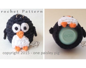 Penguin eos Lip Balm Holder - PDF CROCHET PATTERN