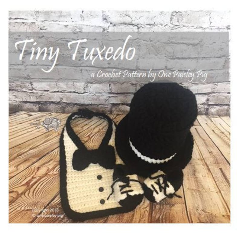 Tiny Tuxedo for Baby 3 Piece PDF CROCHET PATTERN Etsy