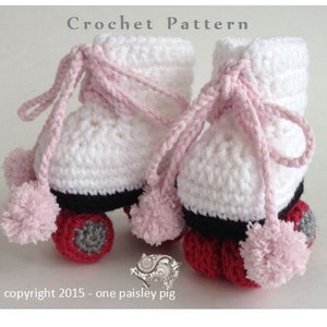 Roller Skate Baby Booties - PDF CROCHET PATTERN