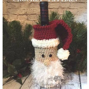 CROCHET PATTERN Santa Bottle Cover / Gift Bag image 3