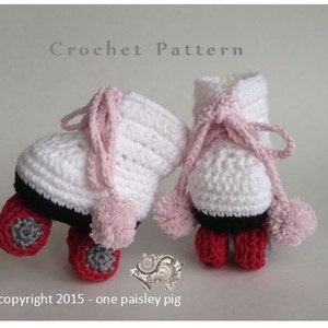 Roller Skate Baby Booties PDF CROCHET PATTERN image 3