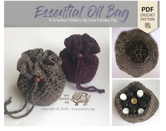 Essential Oil Bag - PDF CROCHET PATTERN Instant Download