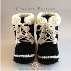 Adult Sizes -  Expedition Winter Boots - PDF CROCHET PATTERN