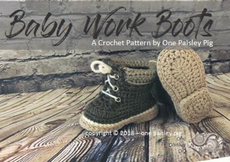 Baby Work Boots PDF CROCHET PATTERN image 4