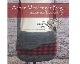 Aspen Messenger Bag Instant Download PDF CROCHET PATTERN