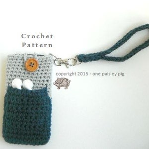 Cell Phone Holder with Ear Bud Pocket Instant Download CROCHET PATTERN image 2