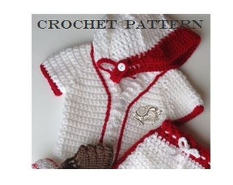 Baby's First Baseball Jersey -  PDF CROCHET PATTERN in 3 sizes!