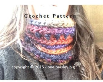 Easy Crochet Neck Warmer - Instant Download CROCHET PATTERN