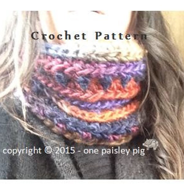 Easy Crochet Neck Warmer - Instant Download CROCHET PATTERN