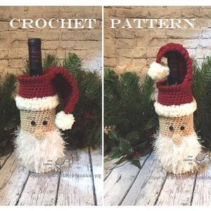 CROCHET PATTERN Santa Bottle Cover / Gift Bag image 6