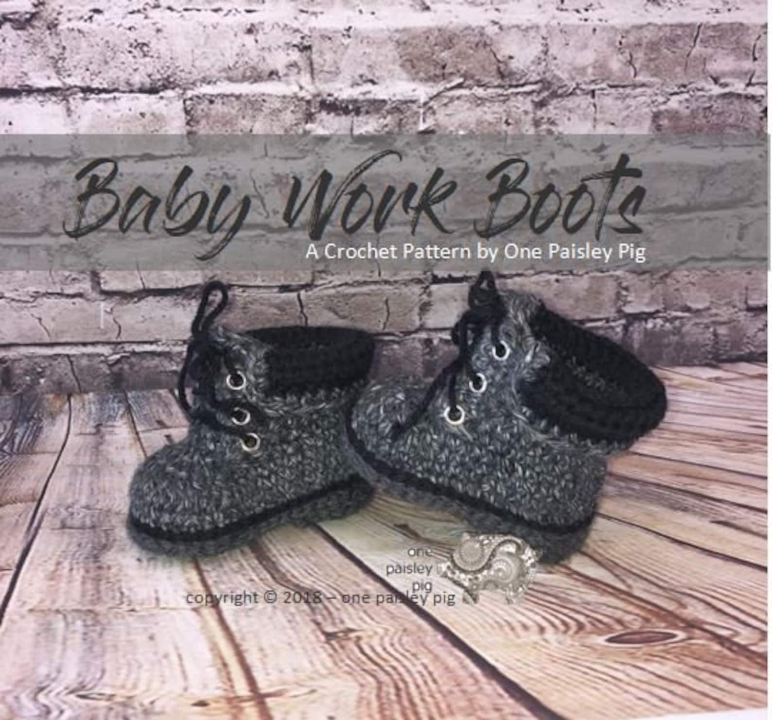Baby Work Boots PDF CROCHET PATTERN Etsy UK