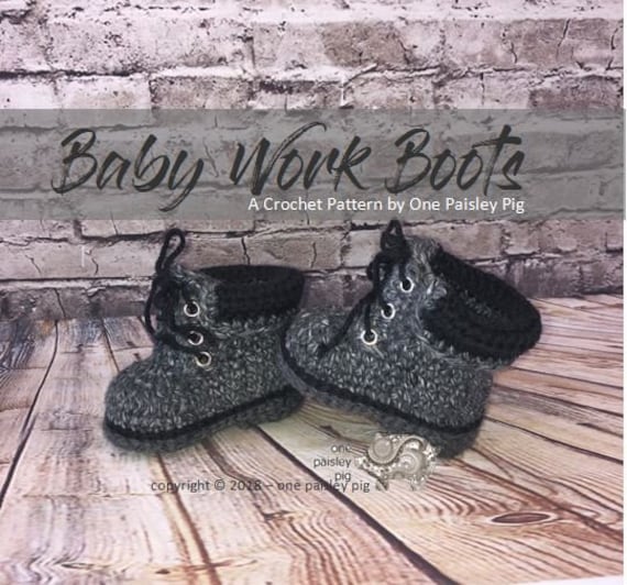Baby Work Boots PDF CROCHET PATTERN Etsy Canada