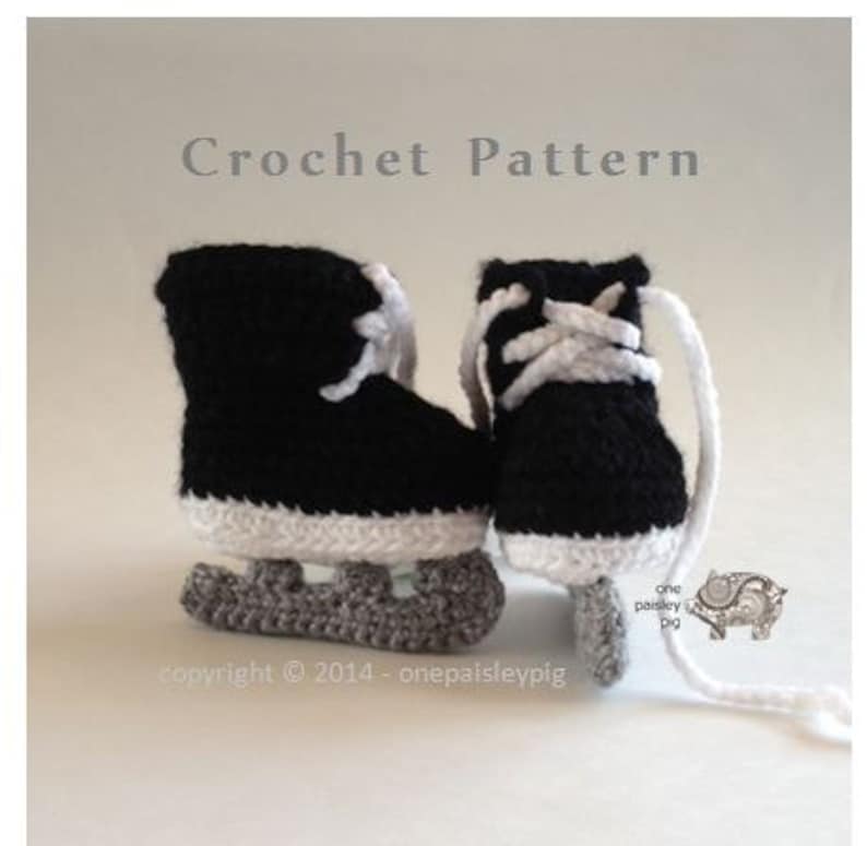 Baby Ice Skates Crochet Pattern Hockey & Figure Skates Baby Etsy