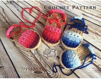 Ombrè Espadrilles - Instant Download PDF CROCHET PATTERN