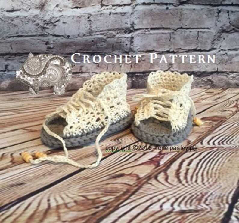 Baby Gladiator Sandals Instant Download PDF CROCHET PATTERN image 5