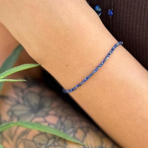 bracelet with real lapis lazuli stones