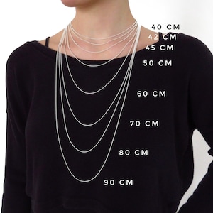 ball necklace silver, choose your length