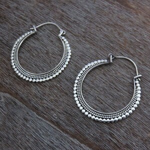 hoop earrings silver or gold filled image 2