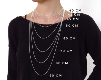 ball necklace silver, choose your length