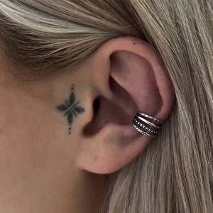 Boucles d'oreilles clip 4 lignes, boucles d'oreilles sans trou, manchette d'oreille