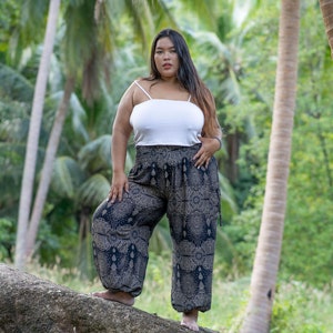 PLUS SIZE, XXL pants black