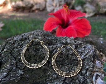 hoop earrings brass