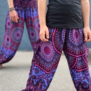 bequeme Pluderhose mit Mandala Muster in rosa lila für Erwachsene Bild 8