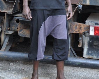 pants 3/4 in black/grey for men