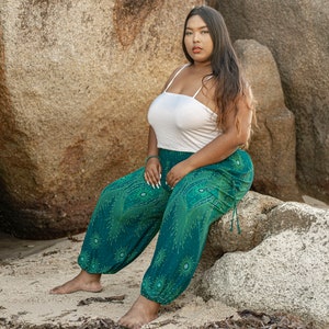 PLUS SIZE, XXL pants turquoise image 5