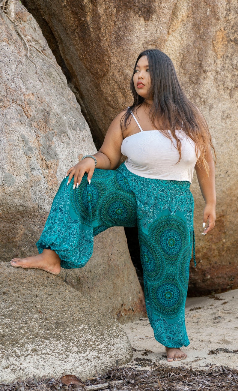 PLUS SIZE, XXL pants blue turquoise image 6