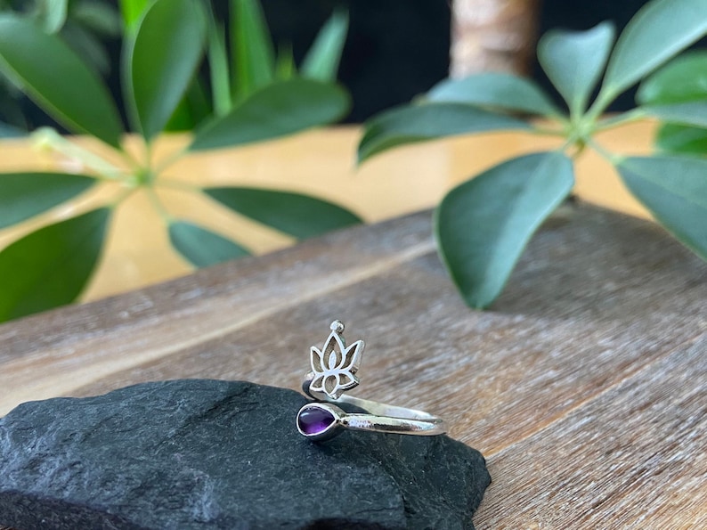 toering silver Amethyst