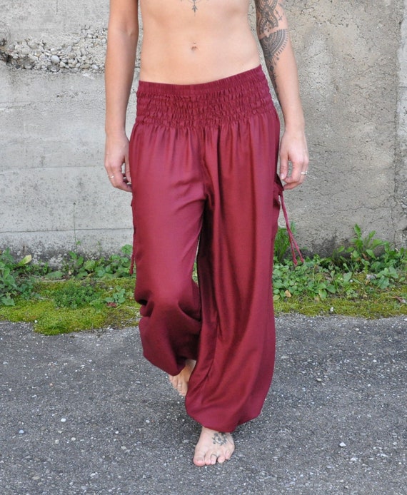 Red pants cheap with pockets