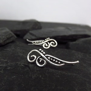 earclimber earring two spirals 925 silver image 4