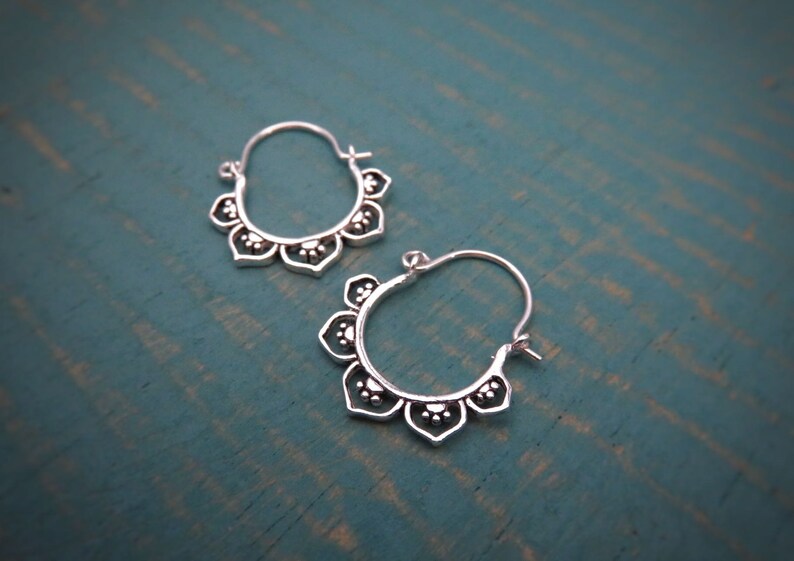 small hoop earrings silver or gold filled