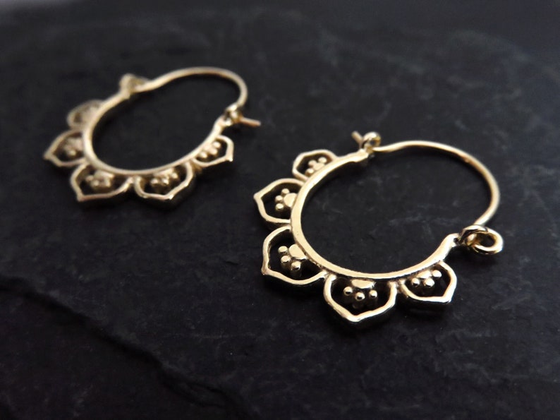 small hoop earrings silver or gold filled