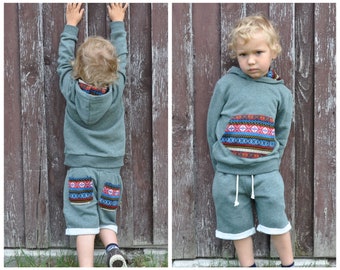 shorts with colorful pockets for boys
