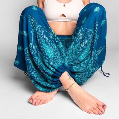 Turquise Cumfy Pattern Pants main image 0