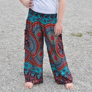 colorful kids pants with two pockets image 1