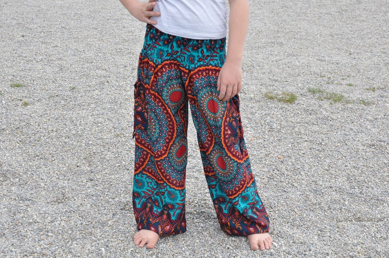 colorful kids pants with two pockets image 1