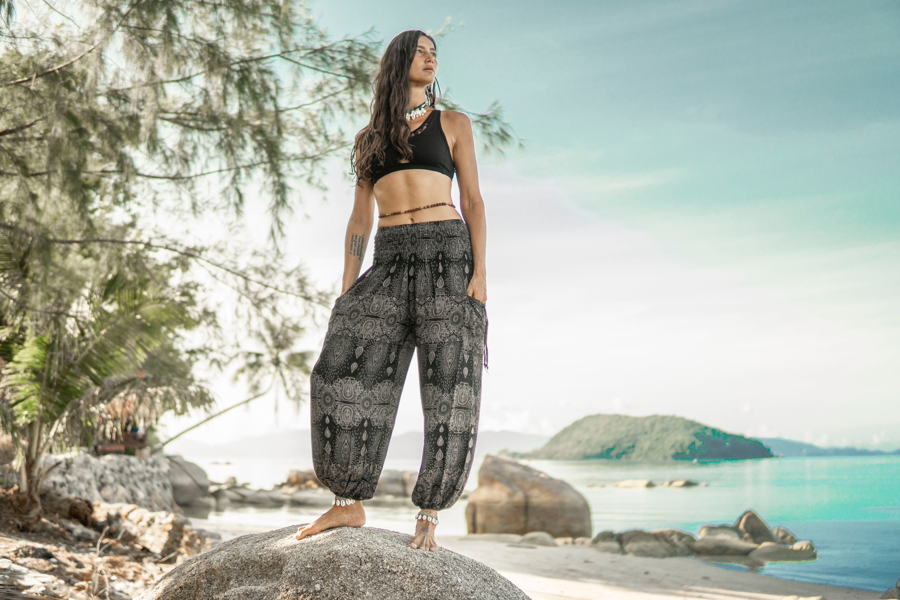 Yoga ASVP Shop® Harem Hippie Baggy Pants Trousers Indian Thai Fisherman Pants Dance Festival 