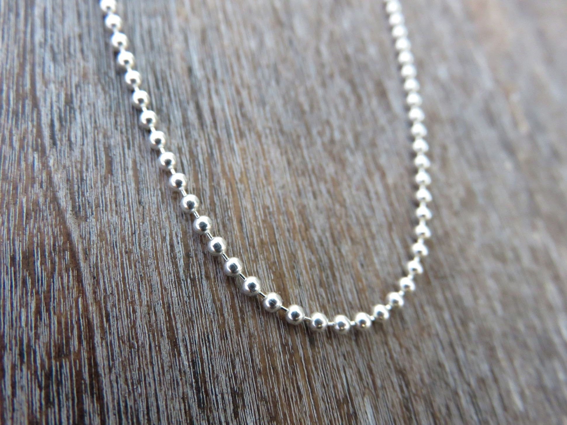 Ball Necklace Silver, Choose Your Length - Etsy