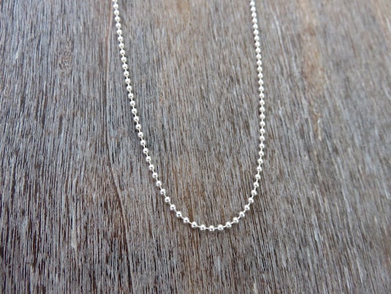 Ball Necklace Silver, Choose Your Length - Etsy