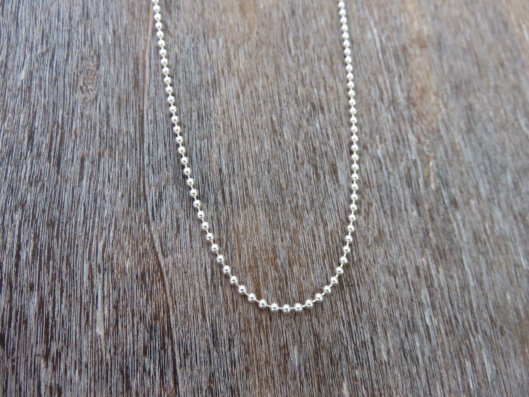 Ball Necklace Silver, Choose Your Length - Etsy