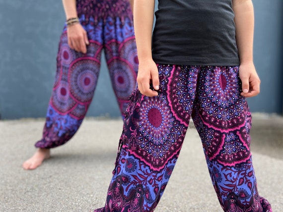 PLUS SIZE, XXL Pants With Mandala Print in Pink Purple - Etsy