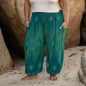 PLUS SIZE, XXL pants turquoise image 2