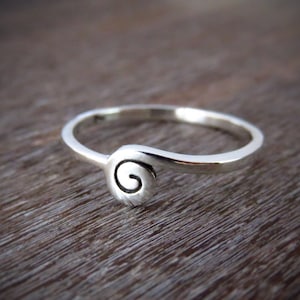 spiral silver ring