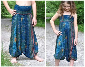 gezellige Alibaba broek voor kinderen, jumpsuit voor kinderen, turkoois