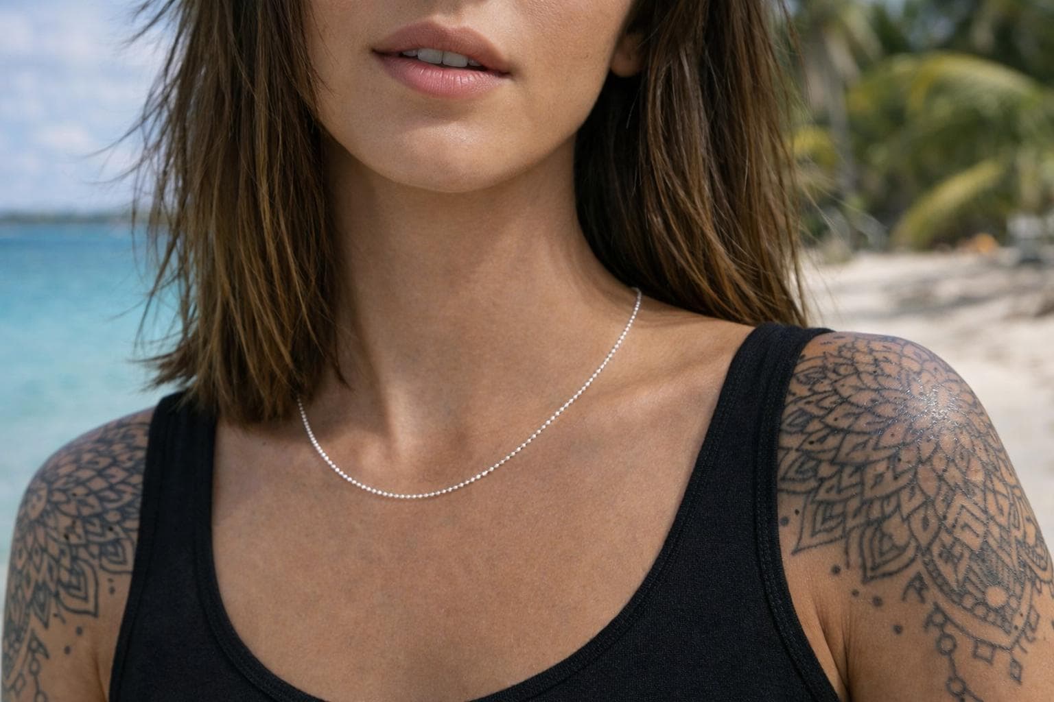 Ball Necklace Silver, Choose Your Length - Etsy UK